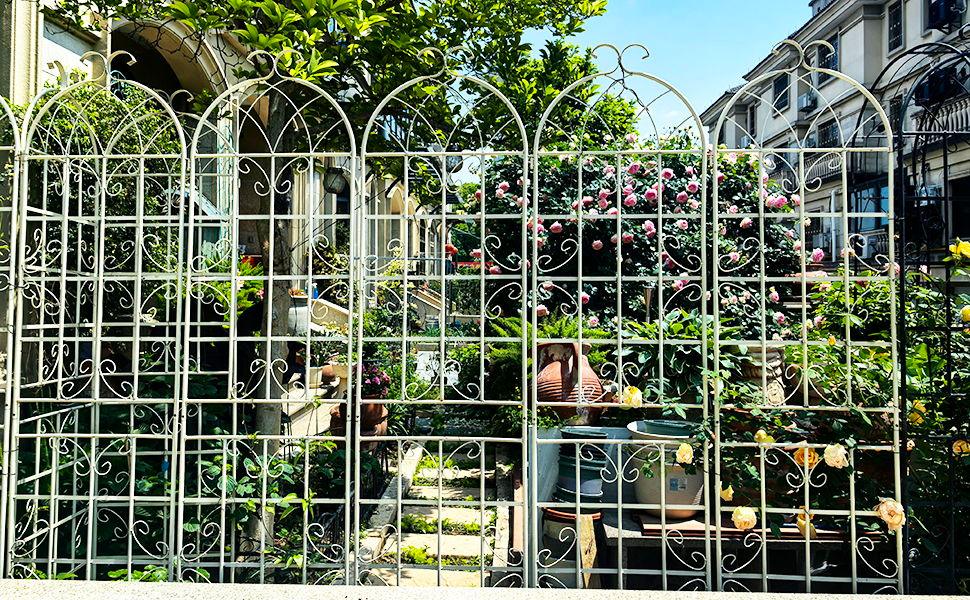 Metal Garden Rustproof Trellis For Climbing Plants Outdoor Flower Support - Furniture Home Direct