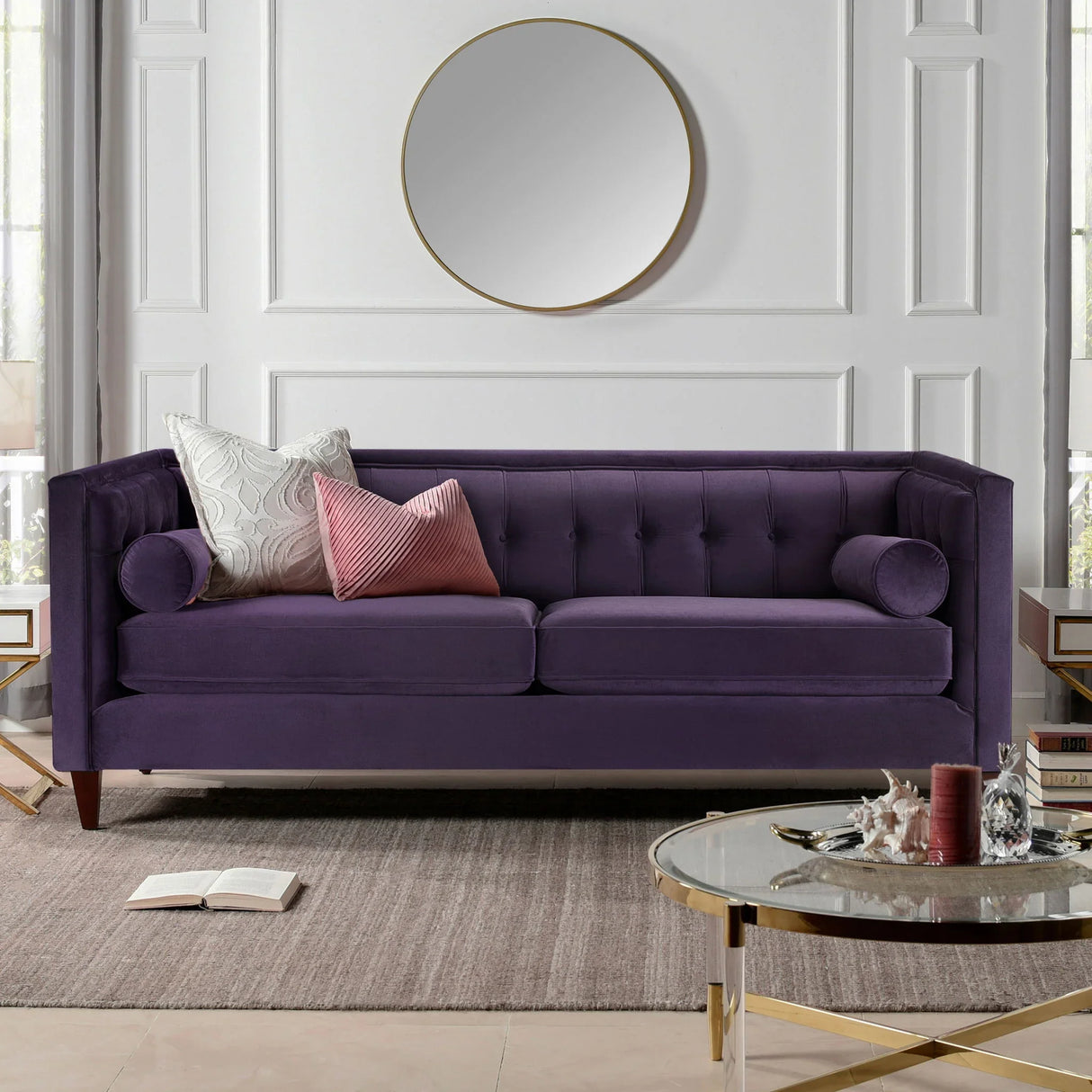 Jack - Modern Tuxedo Tufted Sofa - Furniture Home Direct