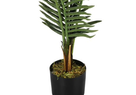 47" Tall, Artificial Plant, Palm Tree, Indoor, Faux, Fake, Floor, Greenery, Potted, Real Touch, Decorative - Green / Black - Furniture Home Direct
