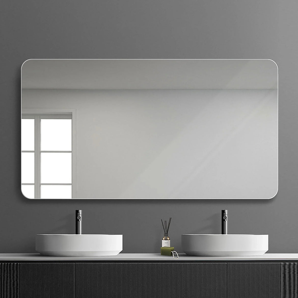 Bathroom Vanity Mirror, Wall Mounted Mirror For Bathroom Anti-Fog Waterproof - Clear - Furniture Home Direct