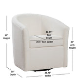 Oaklynn - Barrel Style Swivel Accent Chair - Furniture Home Direct