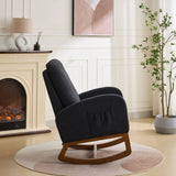 Rocking Glider Chair With High Back And Side Pocket - Furniture Home Direct