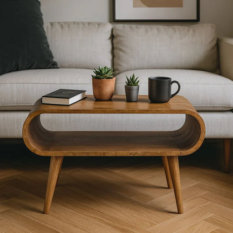 Solid Wood Open Coffee Table - Furniture Home Direct
