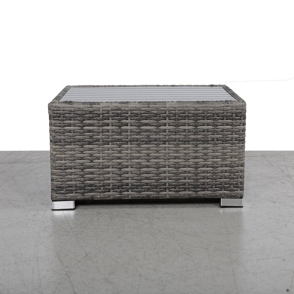 Chesterville - Slatted Coffee Table With Aluminum Top - Gray - Furniture Home Direct
