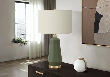 Lighting, Table Lamp, Green Ceramic, Contemporary - Green - Furniture Home Direct