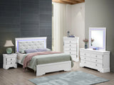 Bed With LED Light Accents Headboard - Furniture Home Direct