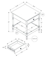 Accent - Table, 2 Tier, Square, Traditional - Walnut - Furniture Home Direct