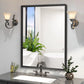 Rectangular Bathroom Mirror Square Angle Metal Frame Wall Mounted Hanging Plates Wall Mount Mirror For Bathroom (Horizontal & Vertical) - Furniture Home Direct