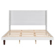 King Size, Stylish High Headboard Bed, High Quality - White - Furniture Home Direct
