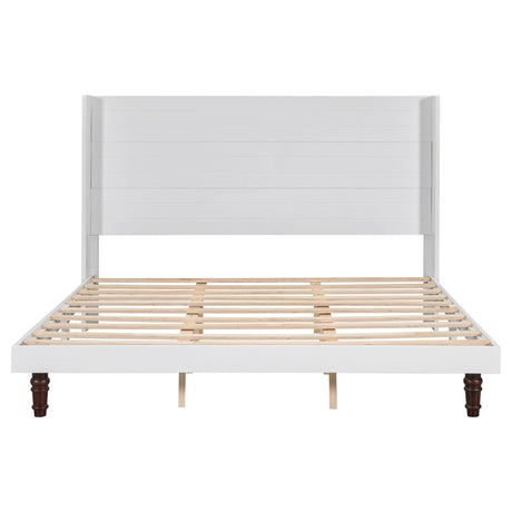 King Size, Stylish High Headboard Bed, High Quality - White - Furniture Home Direct