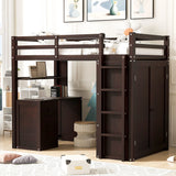 Loft Bed With Drawers, Desk, And Wardrobe - Furniture Home Direct