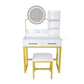 Makeup Vanity Table With LED Lights, 3 Color Options, Power Outlet - Furniture Home Direct
