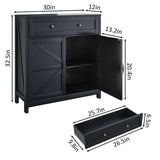 Farmhouse Storage Cabinet With Drawer And Adjustable Shelf - Furniture Home Direct