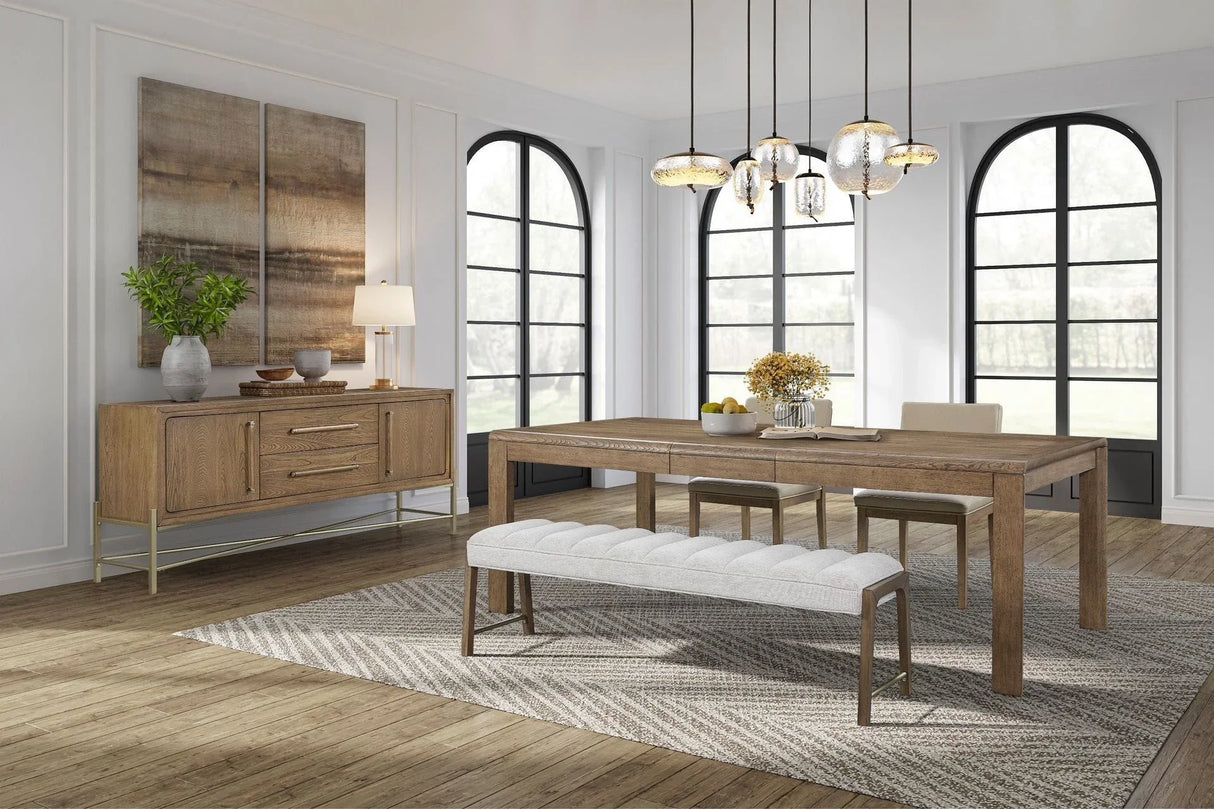 Dining Table With Leaf - Light Brown - Furniture Home Direct