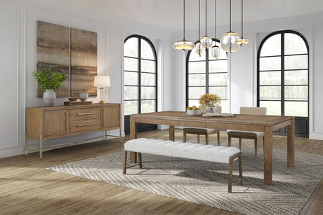 Dining Table With Leaf - Light Brown - Furniture Home Direct