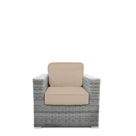 Minnesota - Wicker Club Chair Outdoor - Gray - Furniture Home Direct