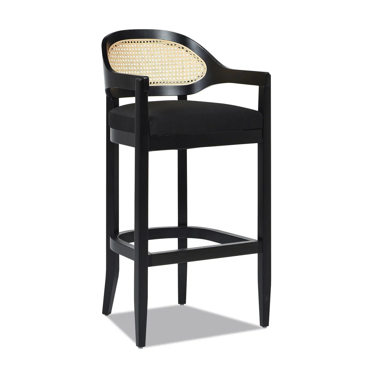 Americana - Mid-Century Modern Cane Back Counter Stool - Furniture Home Direct