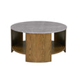 Keegan - Round Coffee Table With Shelf - Oak - Furniture Home Direct