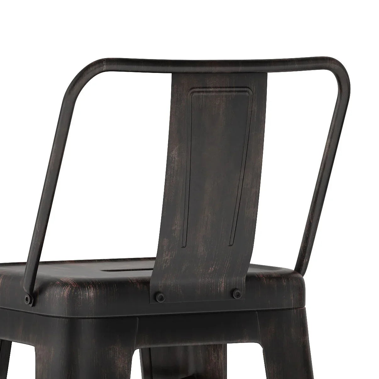 Rayne - Curved Back Metal Stool (Set of 2) - Furniture Home Direct