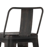 Rayne - Curved Back Metal Stool (Set of 2) - Furniture Home Direct