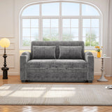 Pull Out Loveseat Sofa With Adjsutable Backrest, 2 Pillows, Cup Holders, USB Ports For Living Room - Furniture Home Direct
