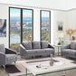 Sofia - Velvet Fabric Living Room Set - Furniture Home Direct