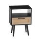 15.75" Rattan End Table With Power Outlet & USB Ports, Modern Nightstand With Drawer And Solid Wood Legs, Side Table For Living Room, Bedroom - Furniture Home Direct