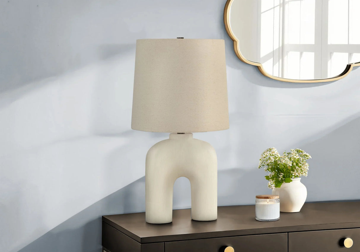 Lighting, Table Lamp, Resin, Modern - Cream - Furniture Home Direct