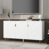 Modern TV Stand With 3 Doors And Adjustable Shelves - Furniture Home Direct