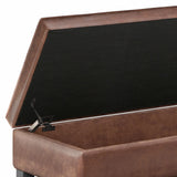 Cosmopolitan - Storage Ottoman Bench With Open Bottom - Furniture Home Direct