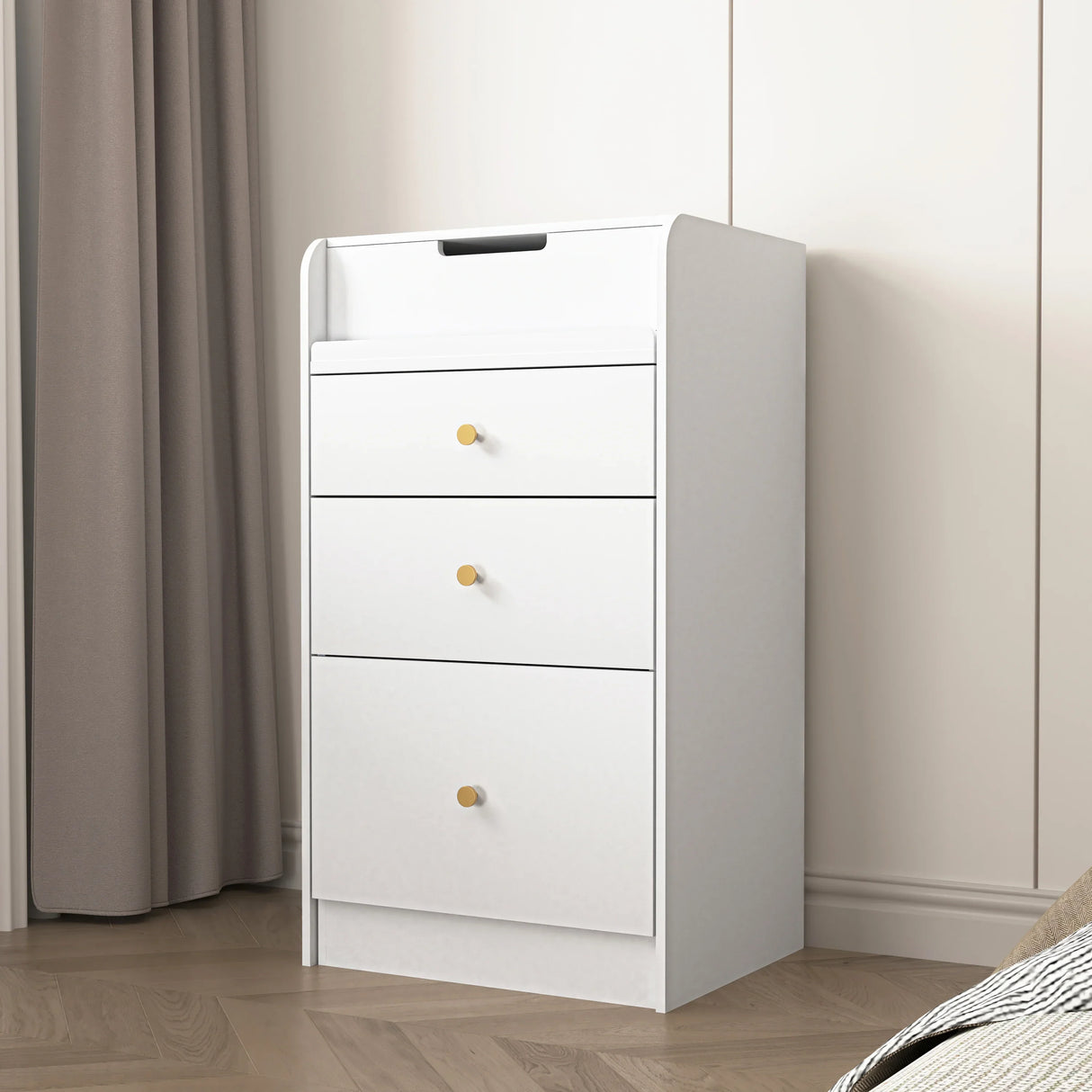 Vanity Desk With Mirror Small Compact Modern Style White - Furniture Home Direct