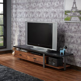 Elling - TV Stand - Walnut / Black - Furniture Home Direct