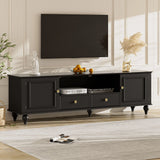 TV Stand For TVs Up To 80", Entertainment Center With Open Compartment - Furniture Home Direct