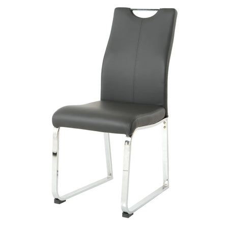 Modern Upholstered Dining Chair Electroplated Metal Legs (Set of 2) - Furniture Home Direct