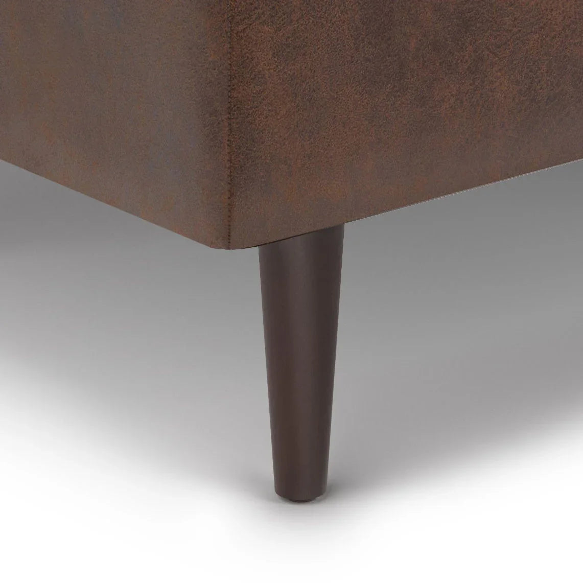 Shay - Large Square Coffee Table Storage Ottoman Mid-Century Style - Furniture Home Direct