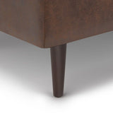 Shay - Large Square Coffee Table Storage Ottoman Mid-Century Style - Furniture Home Direct