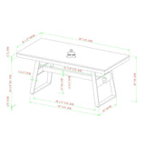 Modern Industrial Large Dining Table - Furniture Home Direct