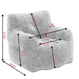 Soft Teddy Fabric Tufted Foam Bean Bag Chair With Teddy Fabric - Furniture Home Direct