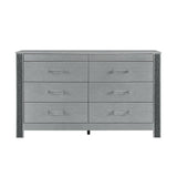 Lorenzo - Dresser With Hidden Jewelry Compartment And Bar Handles In - Silver - Furniture Home Direct