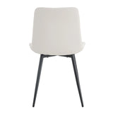 Set Of 6 White Faux Leather Dining Chairs - Furniture Home Direct