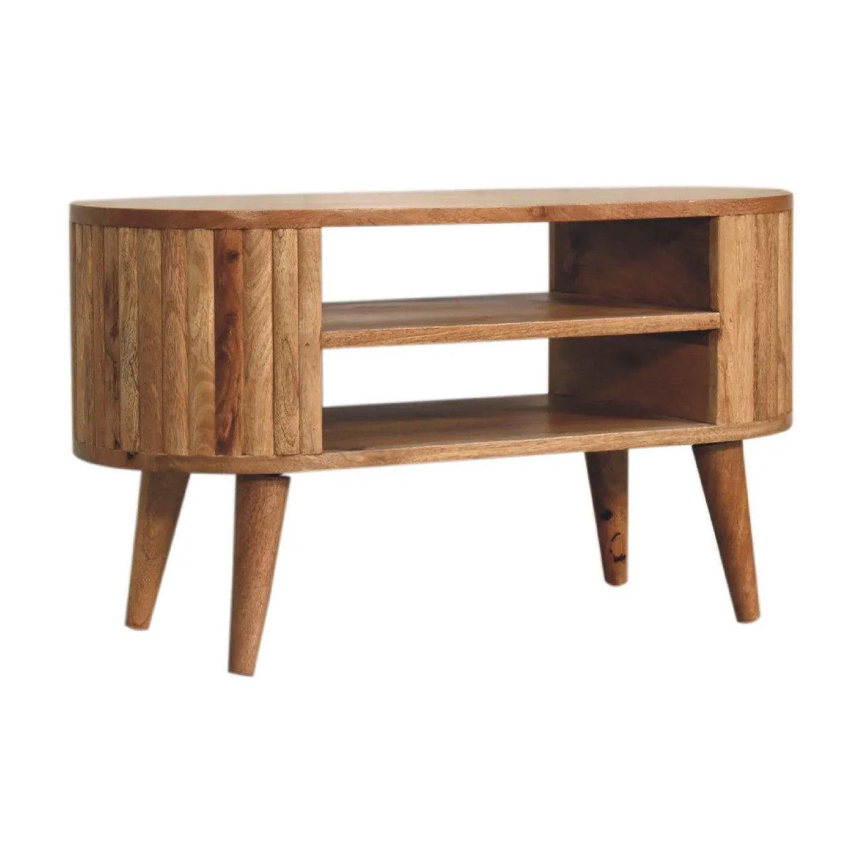 Stripe Media Unit - Oak - Furniture Home Direct