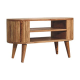 Stripe Media Unit - Oak - Furniture Home Direct