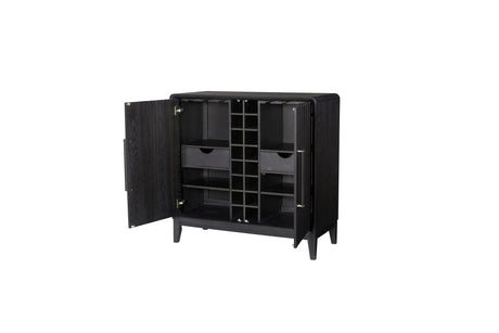 Ample Storage Bar Cabinet - Peppercorn - Furniture Home Direct