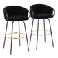 Claire - Contemporary / Glam Barstool With Footrest (Set of 2) - Furniture Home Direct