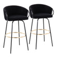 Claire - Contemporary / Glam Barstool With Footrest (Set of 2) - Furniture Home Direct