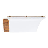 2 Seater Sofa with Water Resistant Cushions in Acacia Wood - White - Furniture Home Direct