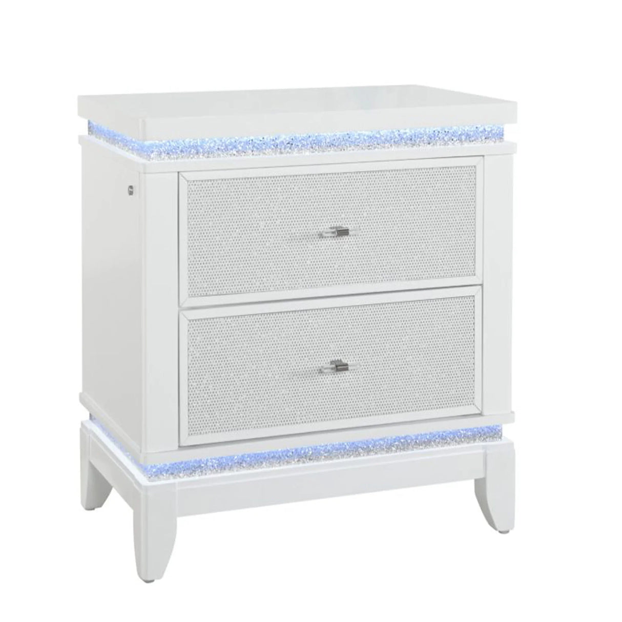 King Bedroom Set Modern Rubberwood Solid Wood Finish White - Furniture Home Direct