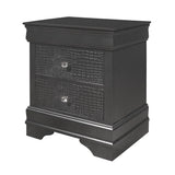 Shaker - Crocodile Metallic Nightstand - Furniture Home Direct