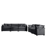 Sofa and Loveseat Set - Gray - Furniture Home Direct