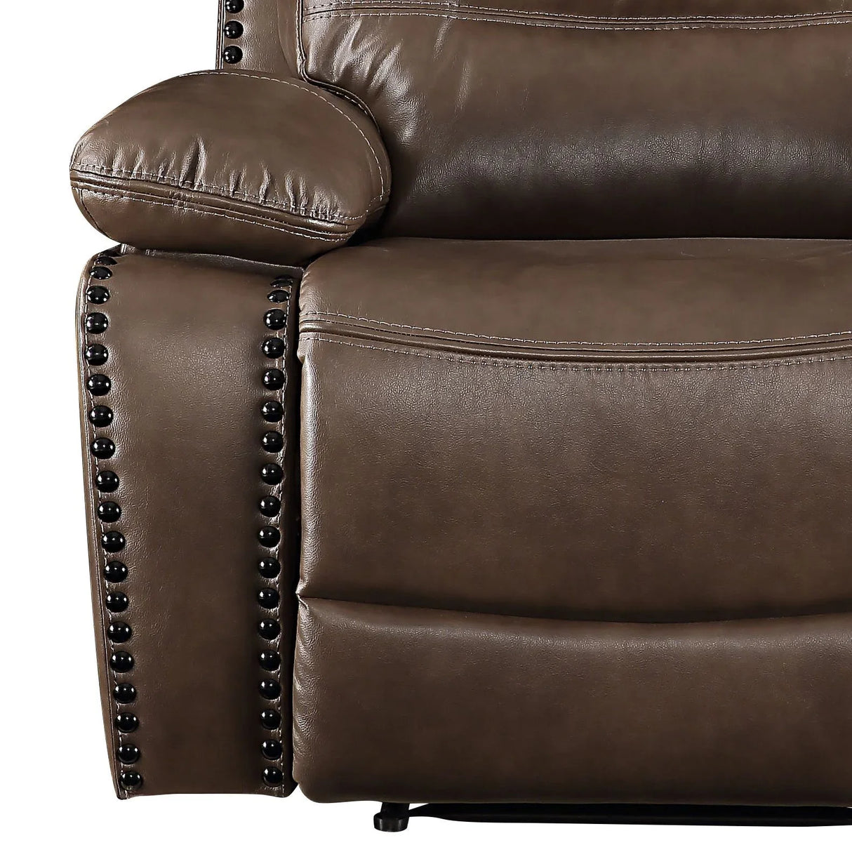 Aashi - Leather Gel Match Recliner Chair - Brown - Furniture Home Direct